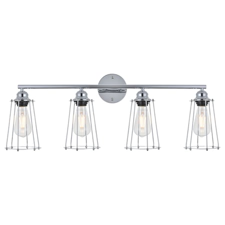 Living District Auspice 4 Light Chrome Wall Sconce